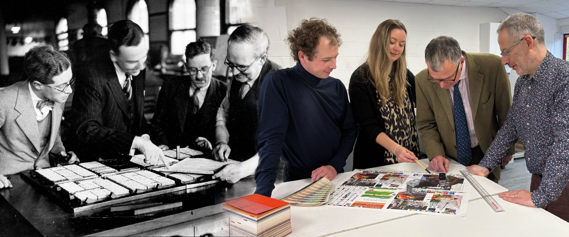 Holywell Press now and then banner