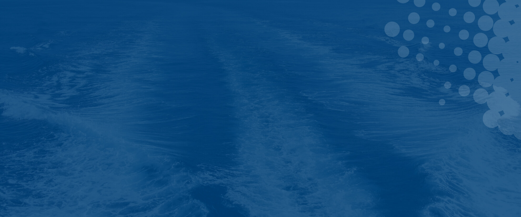 Ship's wake overlaying blue background