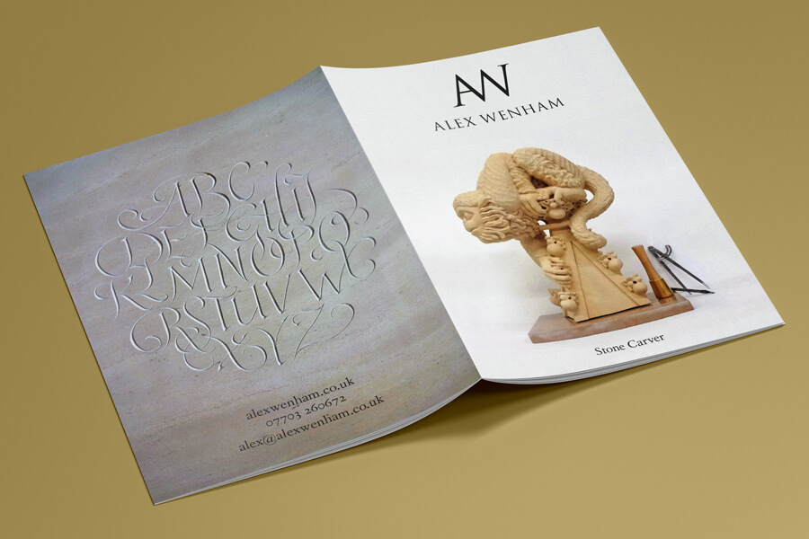 Alex Wenham, stone carver, brochure