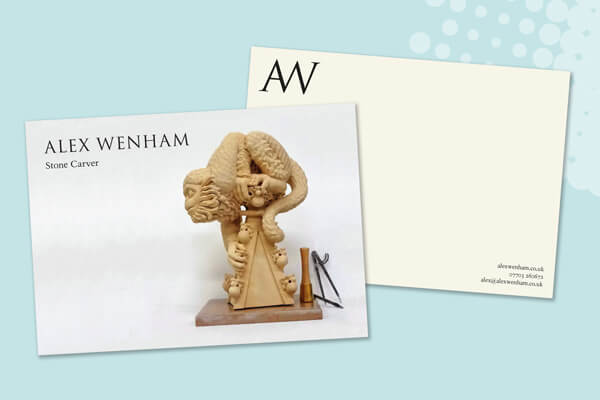 Alex Wenham, stone carver, postcards