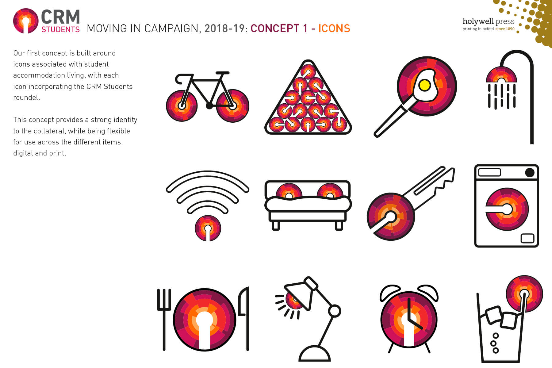CRM Students Icons Concept Pitch