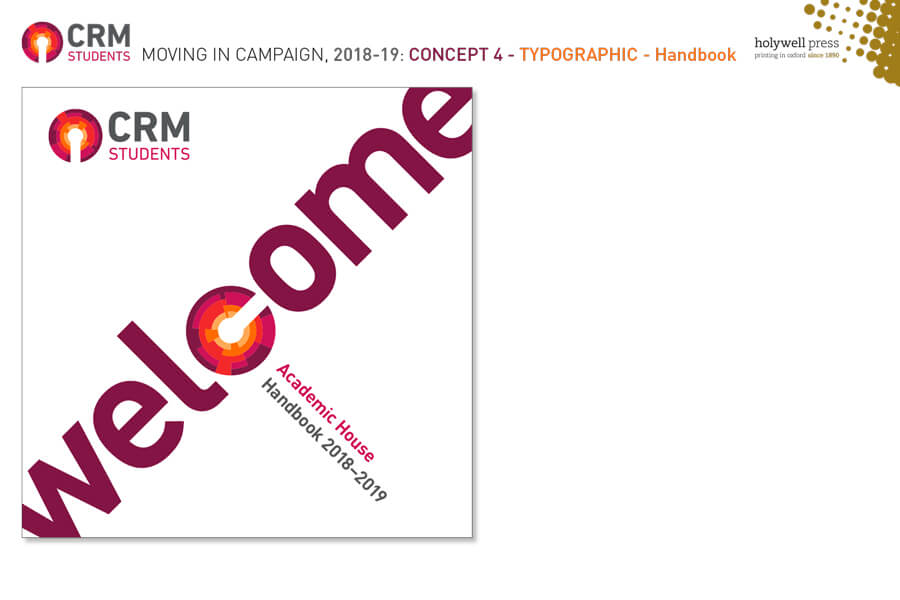 CRM Students typographic cover idea