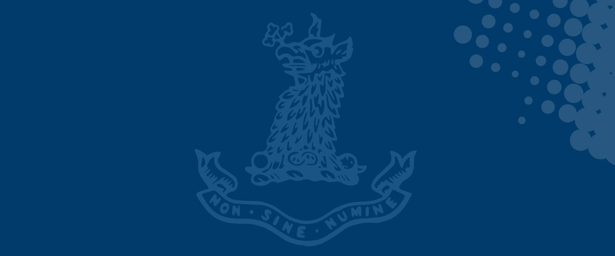 Greene's Education Griffin crest on blue background