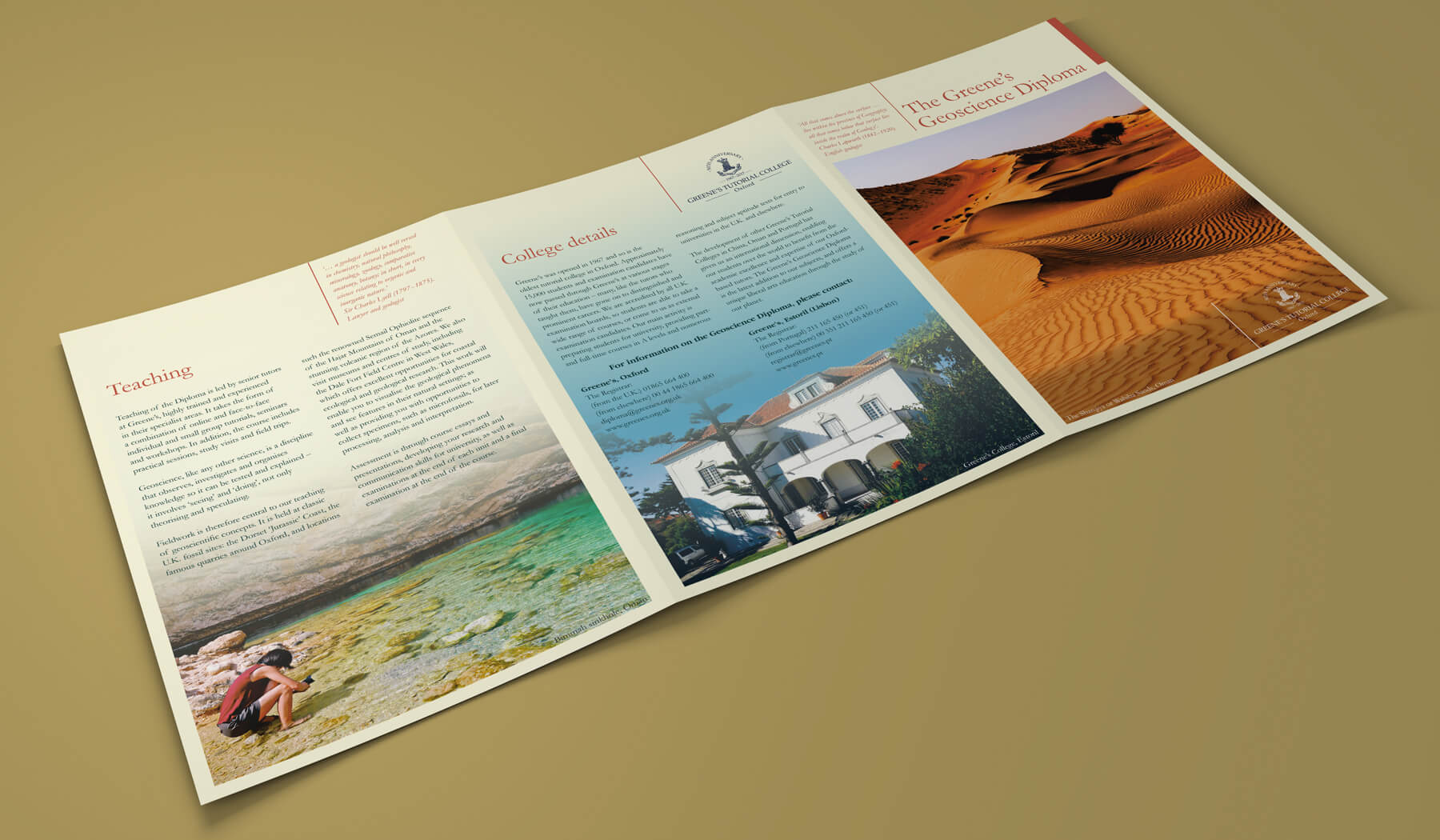 Greene's Tutorial College Geoscience Diploma brochure