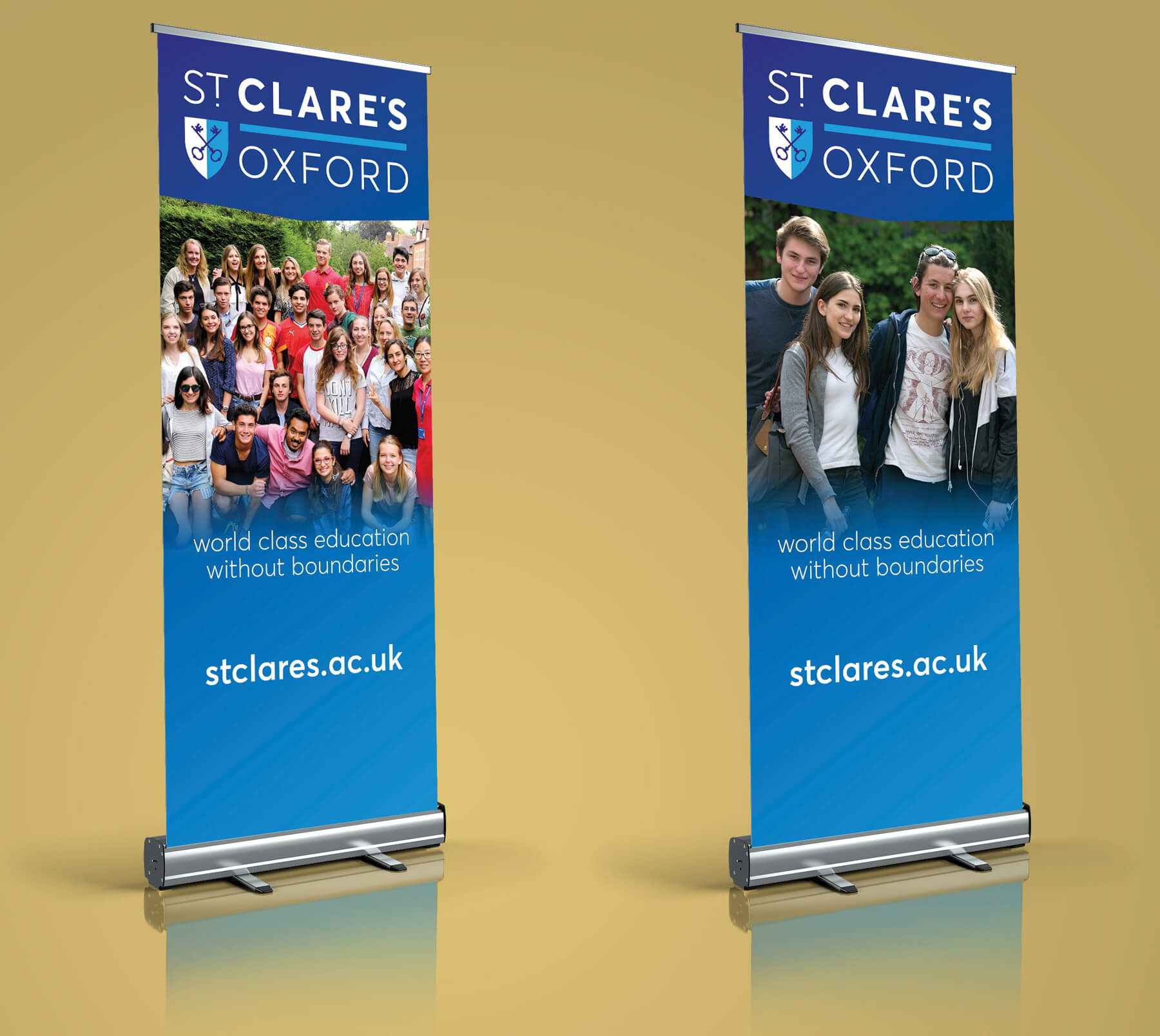 Pull up banners for St Clare's Oxford