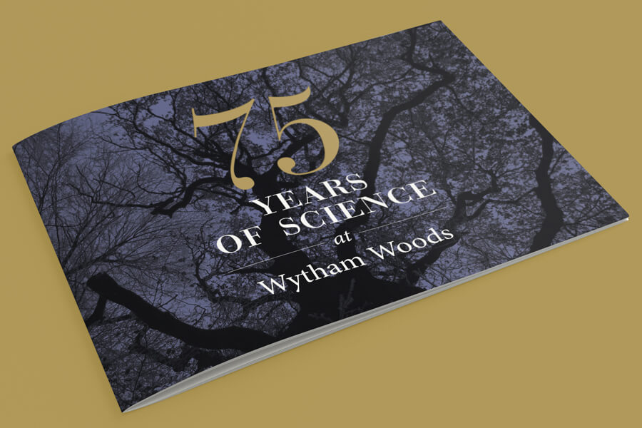 Wytham Woods 75 Years of Science Programme leaflet design and print