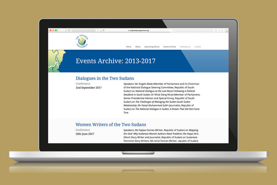 The Sudanese Programme Website Events Archive