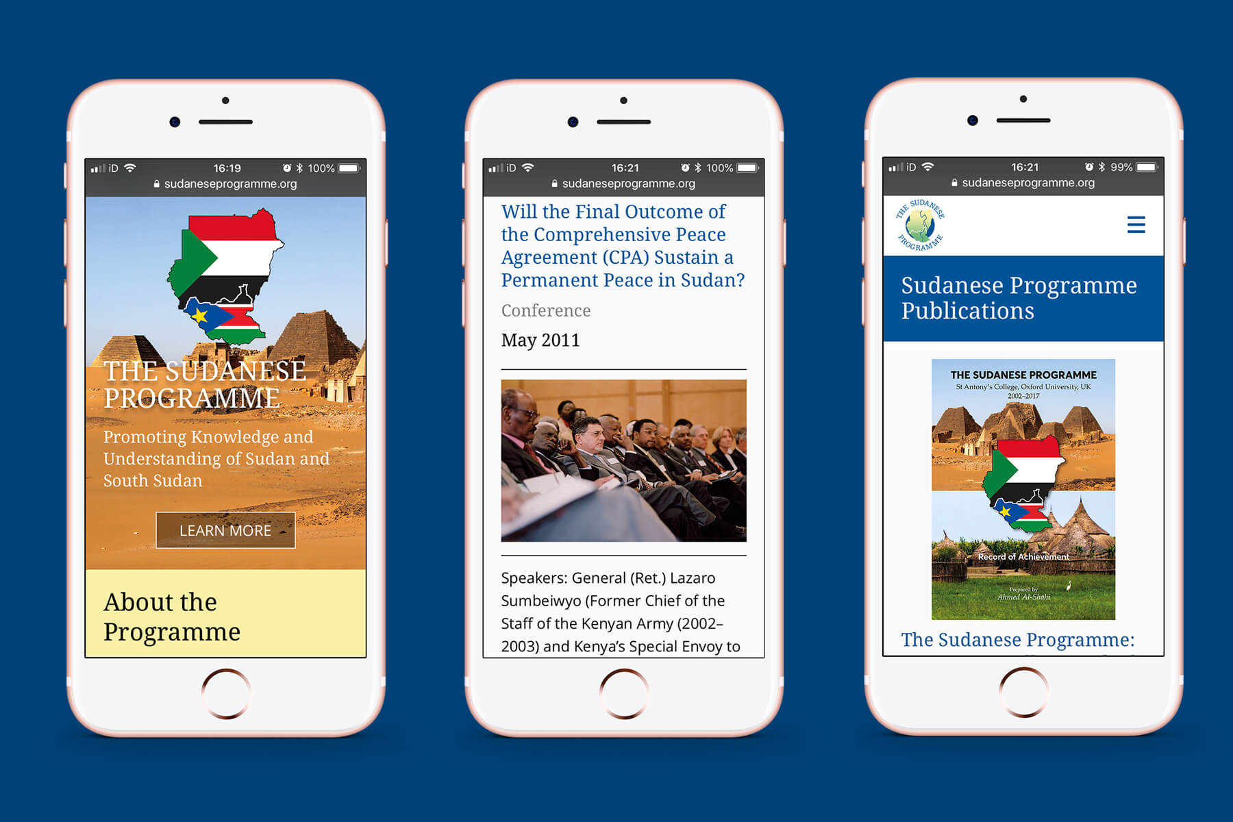The Sudanese Programme Website Mobile